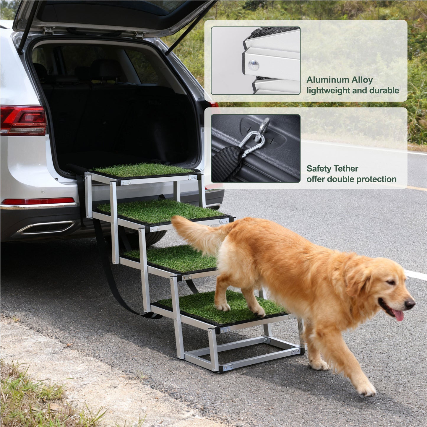 Foldable Dog Ramp for Cars – Up to 250lbs