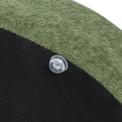 36" Curved Dog Sofa Bed – Moss Green Teddy Fleece