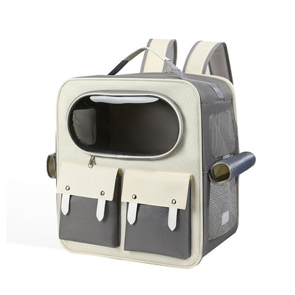 Foldable Rolling Pet Carrier with Trolley Handle